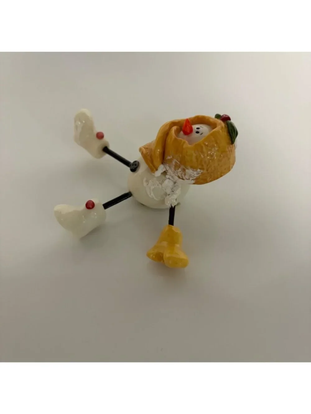 Nancye Williams Splat Snowman Figurine Hand Painted 2000 NW2079 Coynes and Co